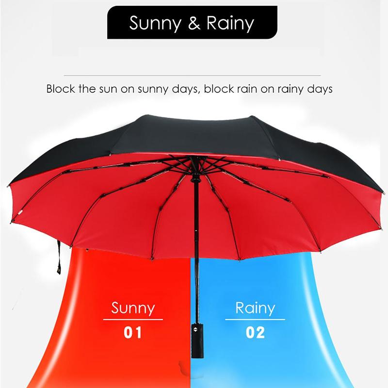 Automatic Folding Umbrella, Portable 10-rib Umbrella, UV Protective Umbrella, Umbrella for Men & Women, Umbrella for Outdoor Activities