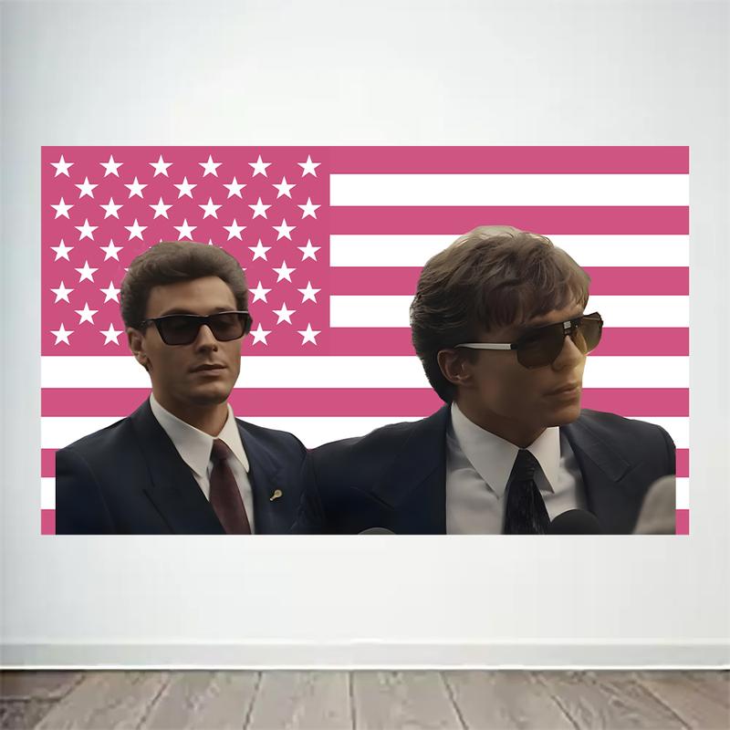 Menendez Brothers Pink American Flag, Monster Movie Flag, Durable Indoor Home, College Dorm, Bedroom and Living Room Decor - 3×5ft