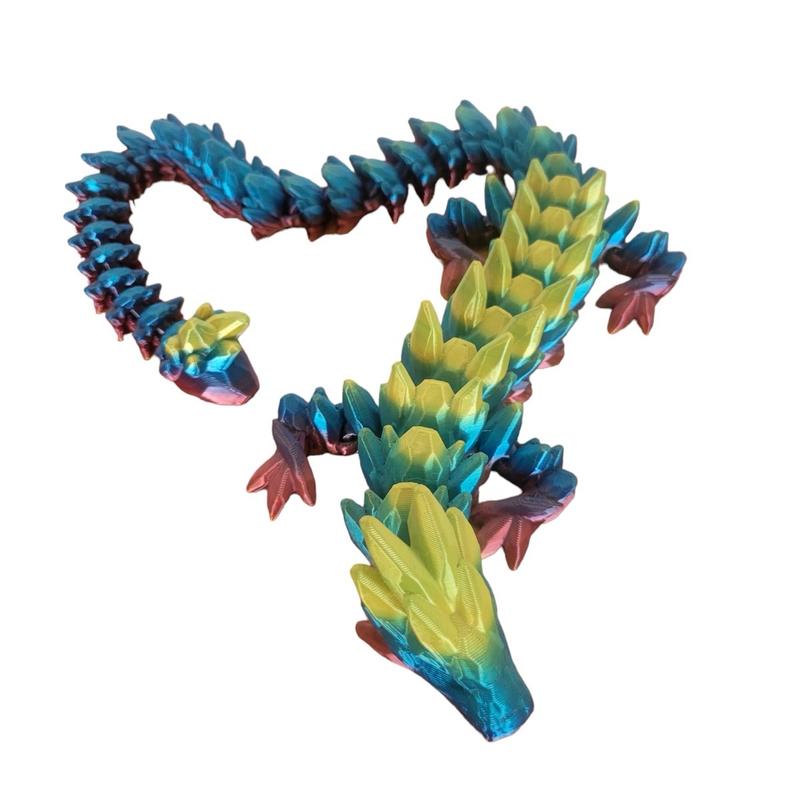 3D Printed Mystery Gemstone Dragon Figurine Decor Gift Colorful Decoration Desk Ornaments Traditional Ornaments