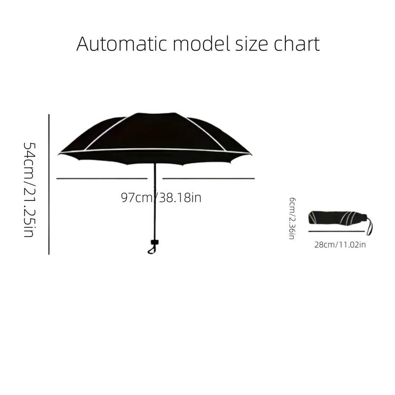 Romantic Clear Poetry Pattern Umbrella, 1 Count Folding Umbrella, Transparent Umbrella for Women & Men, Portable Umbrella for Outdoor Activities