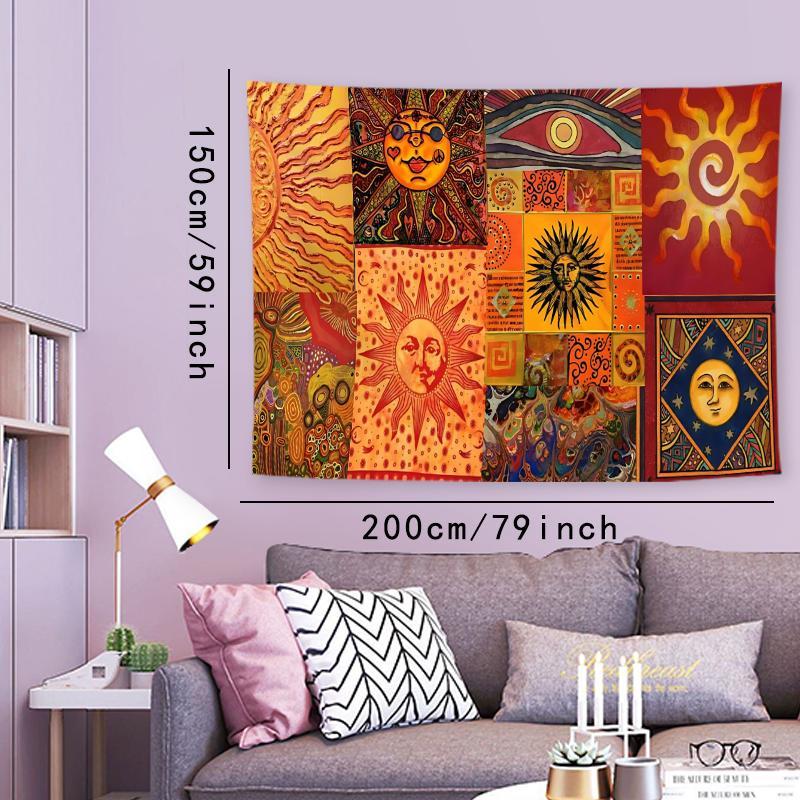 Bohemian Style Tapestry, Aesthetic Wall Hanging Tapestry, Wall Hanging Decor for Home Bedroom Office Dormitory, Home Decor Accessories