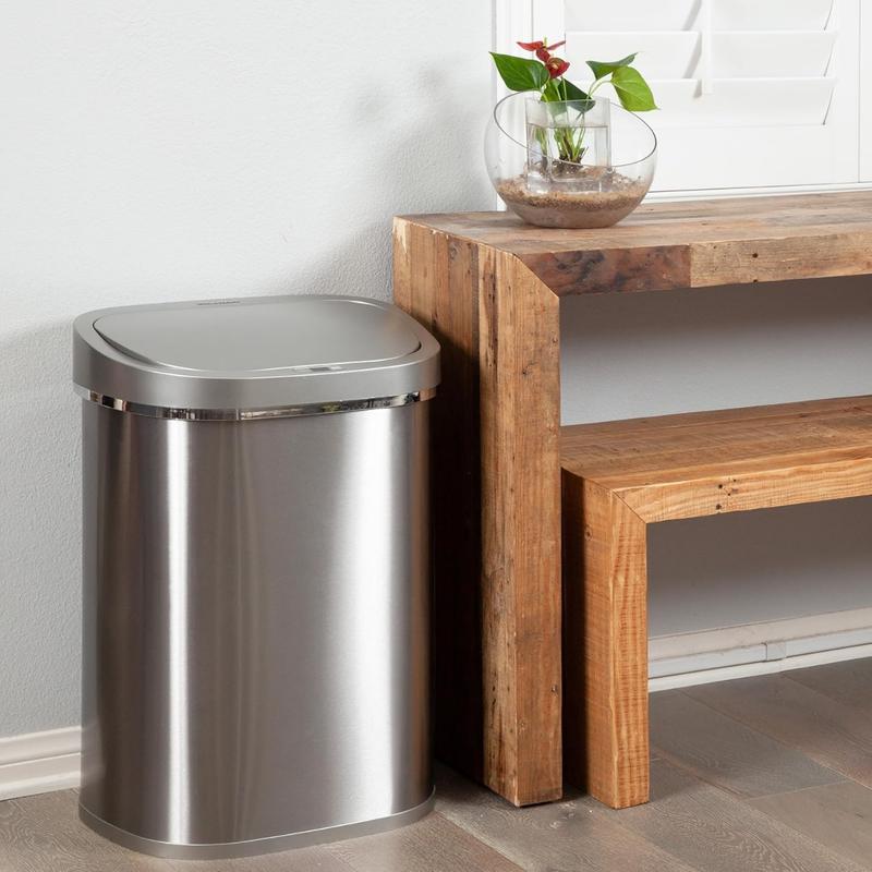 21 Gallons Automatic Touchless Kitchen Trash Can with Lid, Motion Sensor Trash Can for Kitchen, Living Room, Office, 80 Liter XLarge Stainless Steel Garbage Bin (21 Gallon Rectangular)