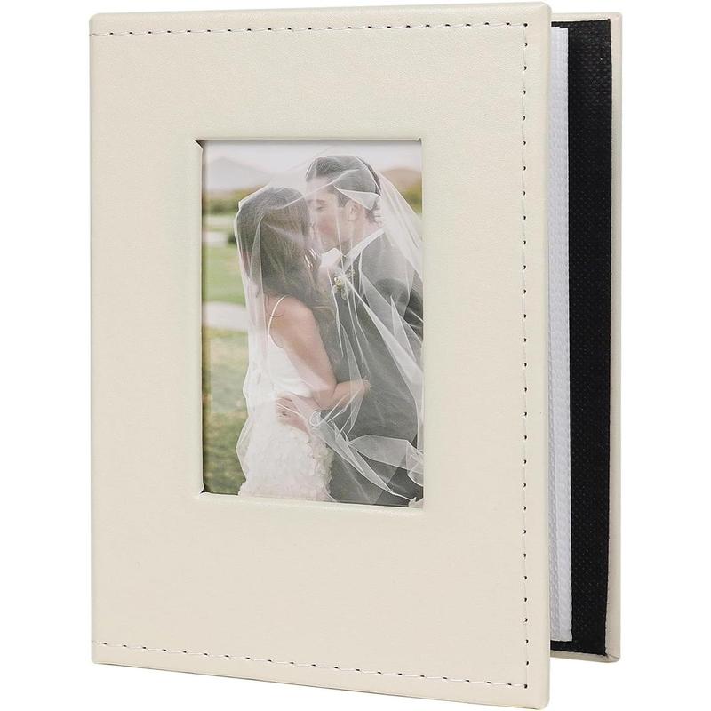 Photo Album Photos - Small Mini Capacity Premium Leather Cover, Small Capacity Pictures Book Easy to Classify and Portable for Wedding Family Vacation