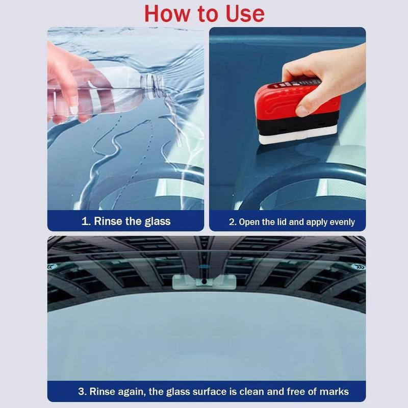 Car Oil Film Cleaning Brush, Multifunctional Car Glass Oil Film Removal Brush, Rainy Day Anti-fog Cleaning Glass Brush, Suitable for All Cars