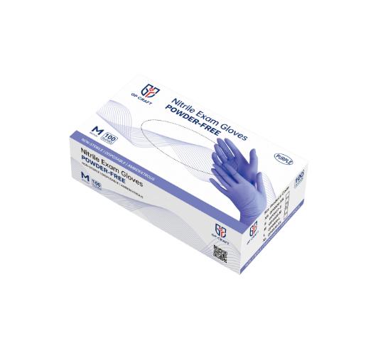 GP Craft Disposable Purple Nitrile Gloves 3.5 Mil （100PCS Box,1000PCS Case） Pack Prop Thick