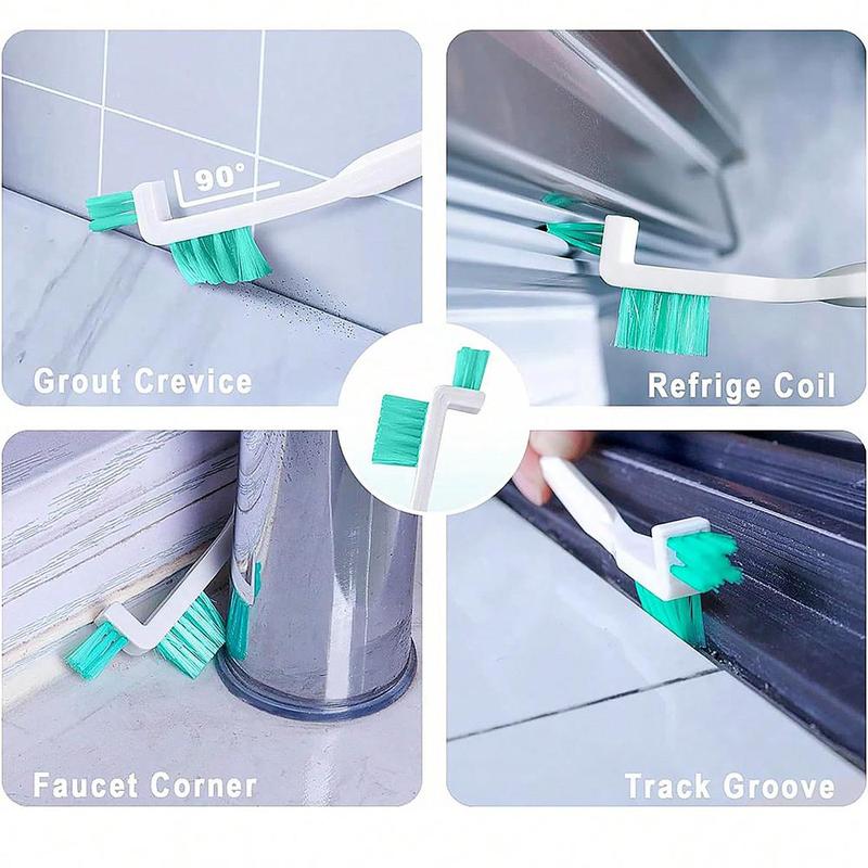 Household Corner Cleaning Brush Set, 8 Counts set Detail Tiny Scrub Brush for Small Space Corner, Crevice Cleaning Tool Set for Window Groove, Track