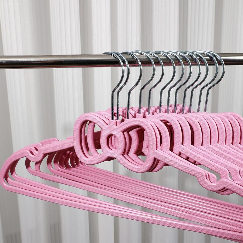 Bowknot Design Clothing Hanger, 3pcs set Creative Cute Plastic Hanger for Both Wet and Dry Clothes, Home Wardrobe Organizer for Kids