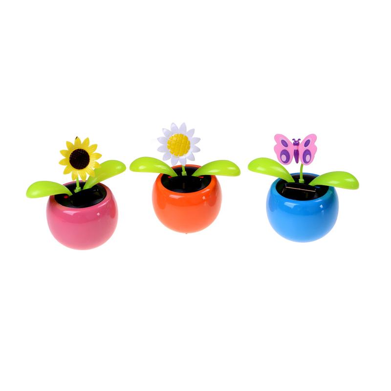 Solar Dancing Flowers Window Decoration Gift Colorful Solar Toy Housewarming Ornaments Decorative Plants