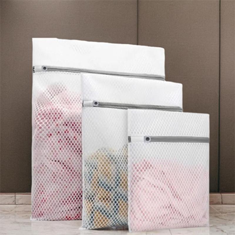 Laundry Bag Set, 3 Counts set Washing Machine Bag Laundry Accessories, Zipper Designed Mesh Laundry Bag for Blouse, Hosiery, Stocking, Laundry Hamper, Dorm Essentials, Boyfriend Gifts