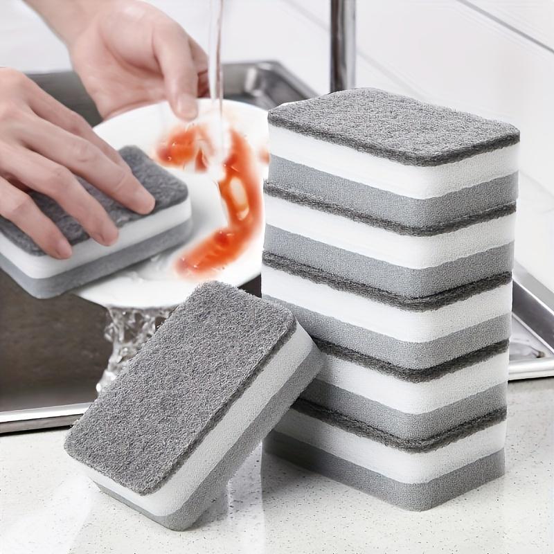 12 24pcs Premium Double-Sided Melamine Scouring Sponge - Super Absorbent, Non-Scratch, Durable, and Multifunctional Cleaning Tool for Bathroom, Kitchen, Patio, and Toilet - Ideal for Household Cleaning and Dishwashing