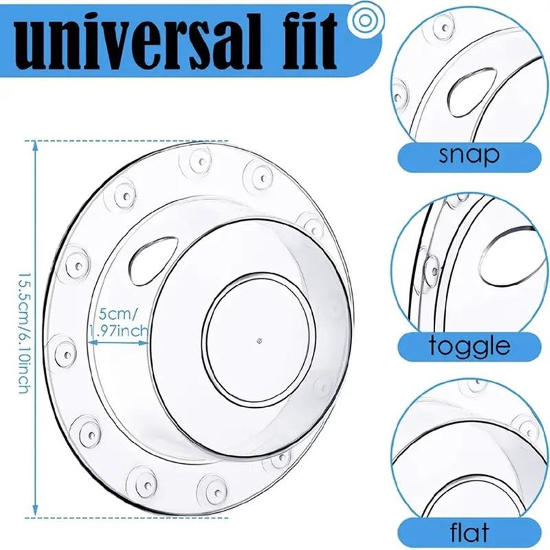 Tub Overflow Clear Drain Cover, 1 Count Silicone Water Stop Plug, Shower Accessories For Bathroom