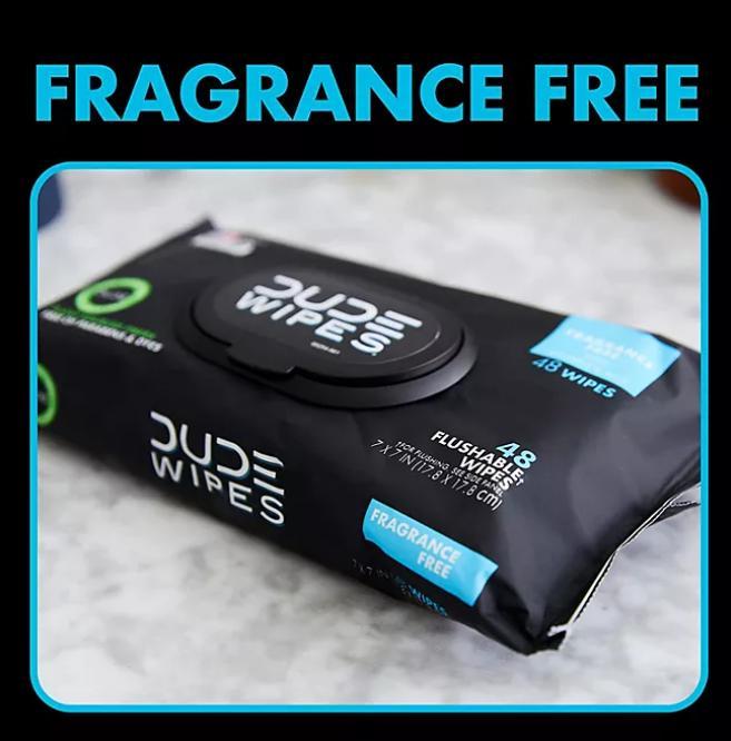 DUDE WIPES XL Flushable Wipes,Extra Large Fragrance Free Wipes 8 ct., 400 wipes Toilet Napkin