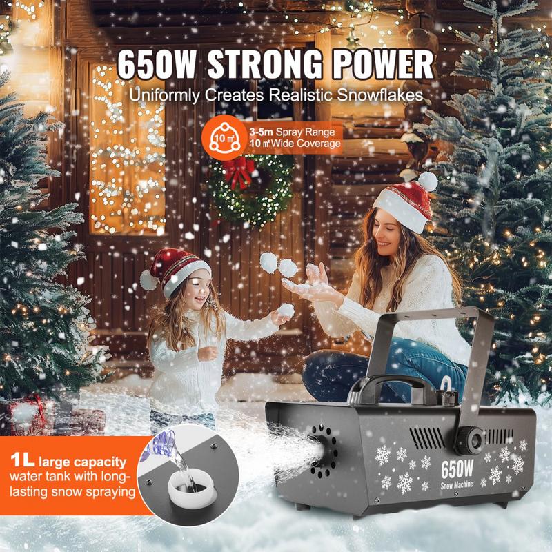 Snow Machine 650W Handheld Hanging Snow Making Machine for Holidays