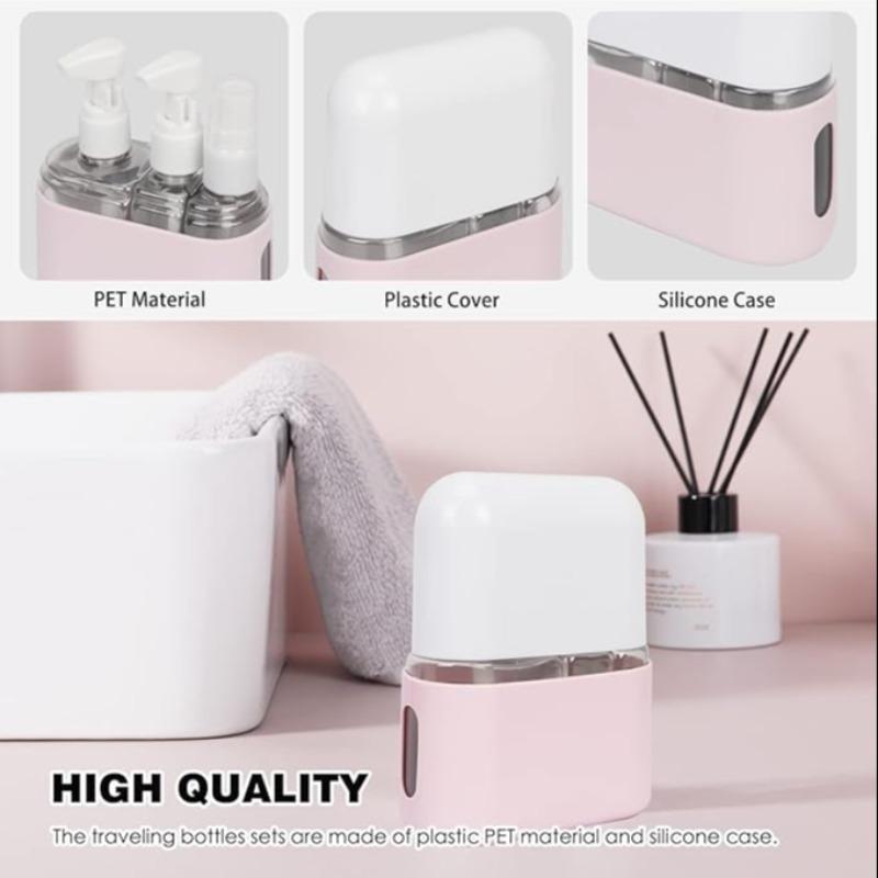 Portable Travel Cosmetic Dispenser, 1 Set 2 in 1 3 in 1 Cosmetic Dispenser Bottle, Travel Refillable Spray Bottle, Makeup Tool for Home & Travel