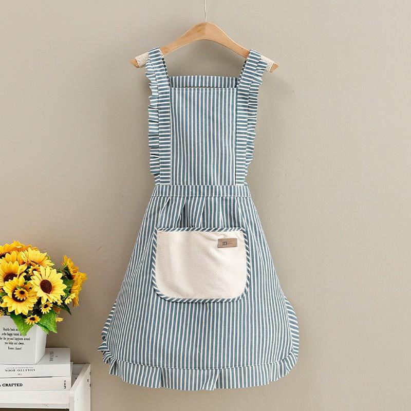 Kitchen Aprons Cotton Canvas with Two Pockets Adjustable Straps Cooking Aprons for Men and Women