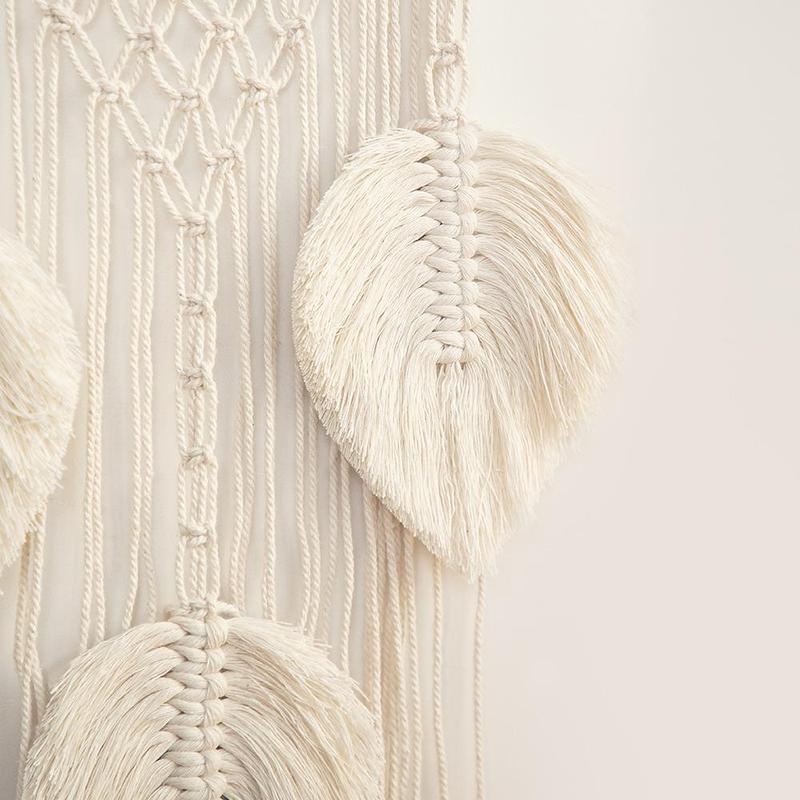 Dream Catcher Hanging Decor, 1 Count Boho Style Woven Tassel Leaf Macrame Dreamcatcher, Wall Hanging Ornament for Home Decor, Room Decor, Spring Decor