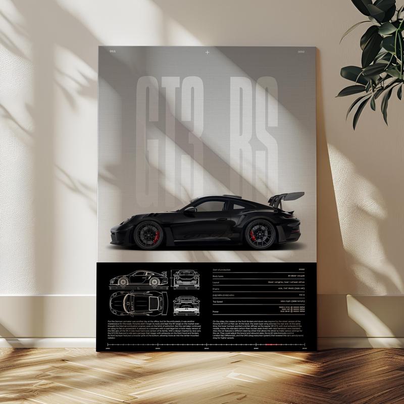 Porsche 911 GT3 RS Poster | Car Poster | Super Car | Home Decor | Wall Decor