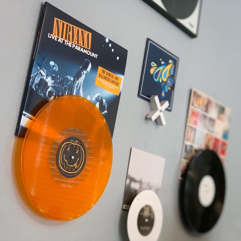 Record Props - Vinyl Record Wall Displays & Now Playing Stand in one. Safely pair vinyl records and cover art together.