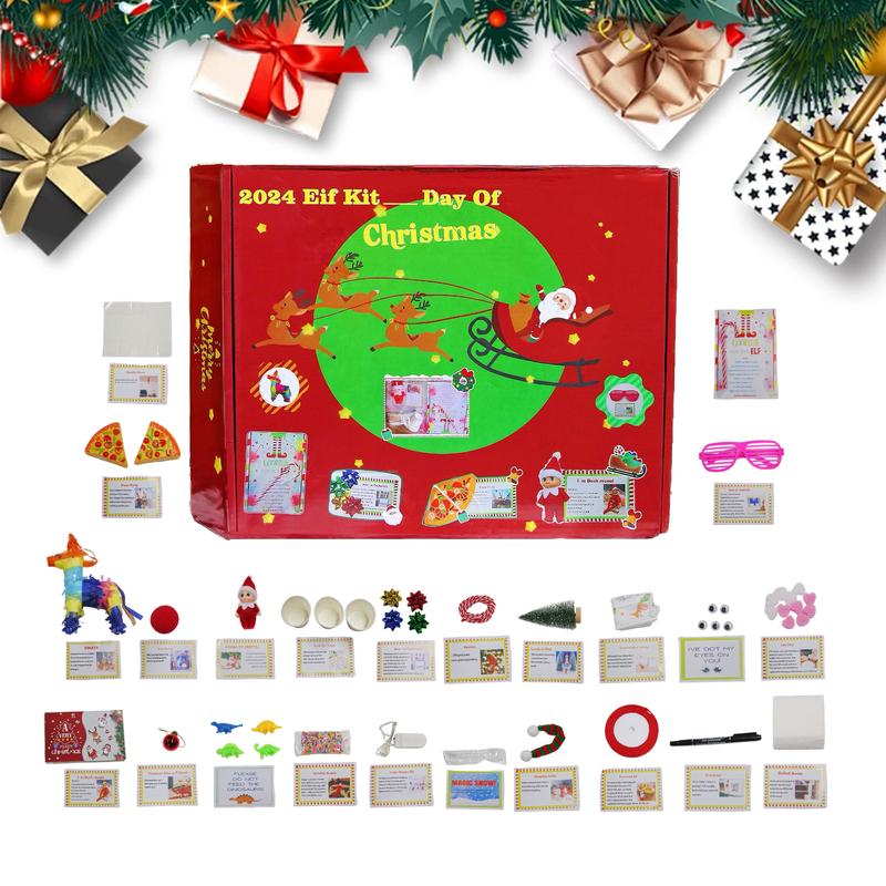 2024 Elf Kit 24-Day Christmas Countdown, Christmas Elf Gift Set, Elf  Calendar Kit, Fun Christmas Activities,  Ornaments Decor 24  day Decoration