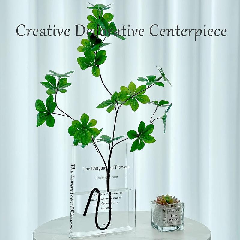 Book Vase for Flowers,Acrylic Book Vase for Flowers,Clear and Unique Book Flower Vase,for Home,Bedroom,Office,Dining Room Kitchen