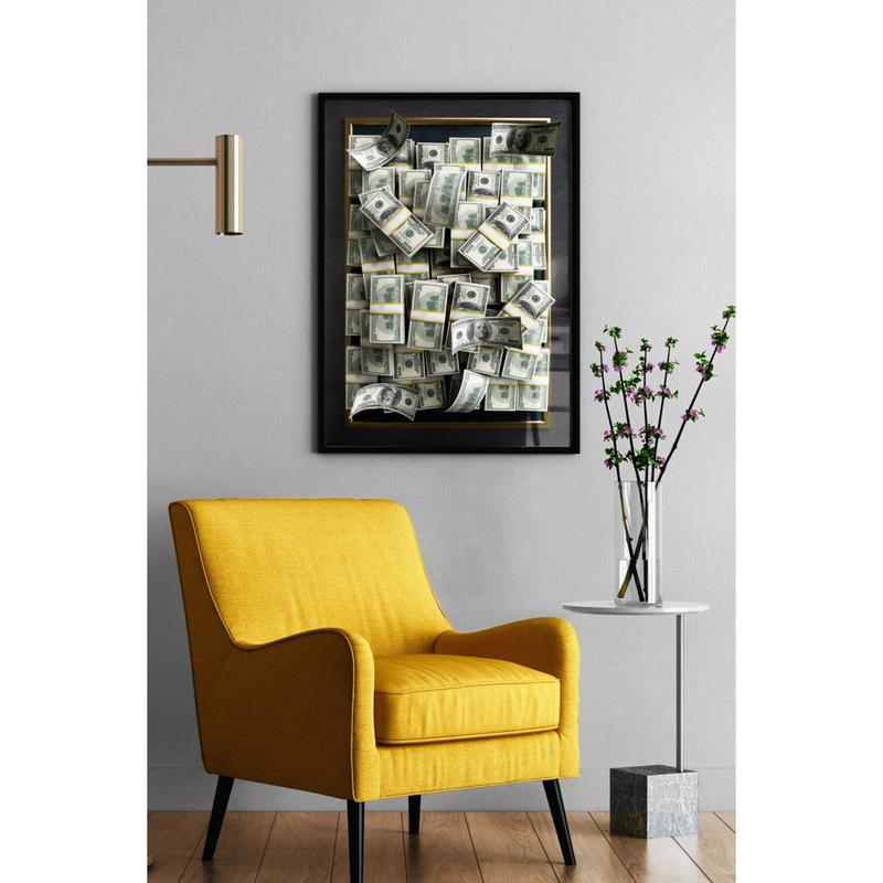 Cash Money Wall Art Decor Cash Man Cave Interior Wall Art Decor Stacks of Money Design Rich Wall Art Money Office Decor Gift For Him Print