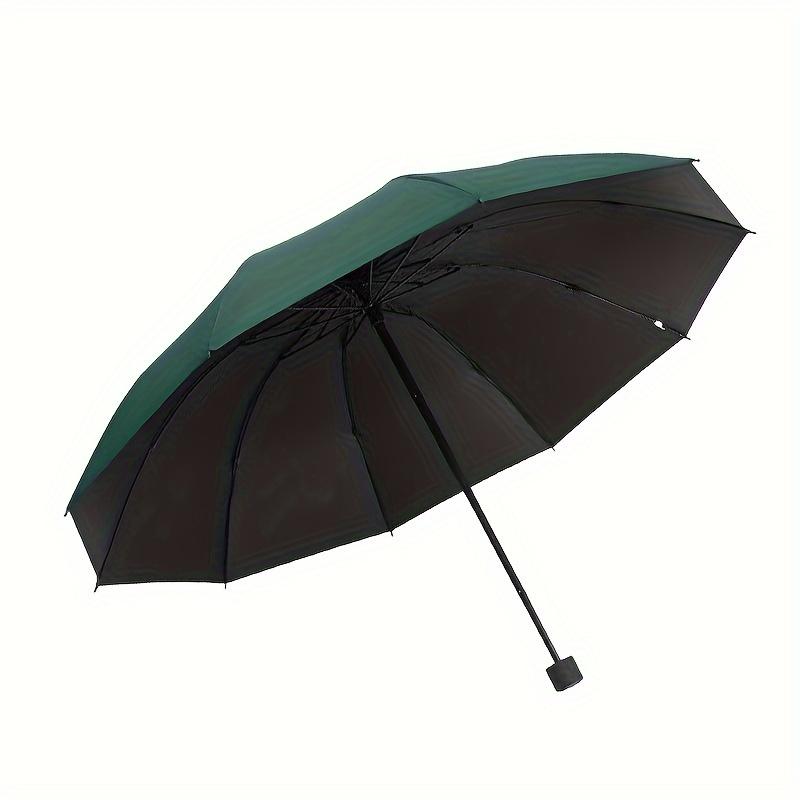 Extra Large 12 Ribs Windproof Waterproof Folding Umbrella For Business Men's & Women's Travel, Reinforcement Umbrella For Both Rainy And Sunny Day For Students