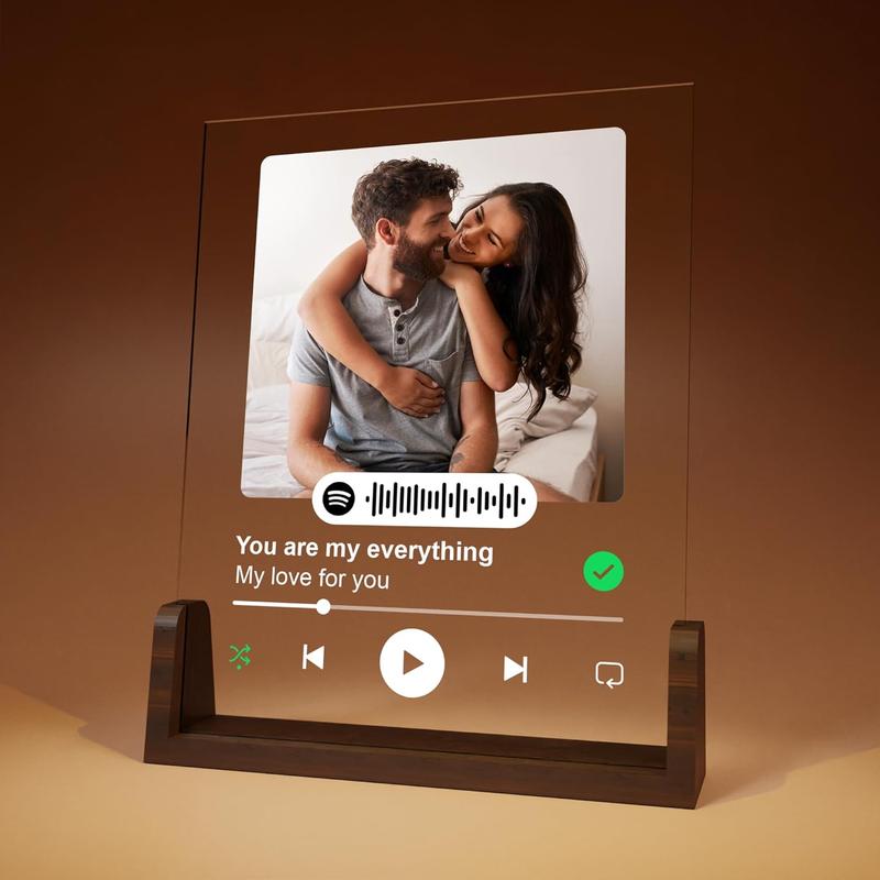 EGD Custom Spotify Plaque Gift for Women | Choose Your Photo & Song for Unique Customizable Gifts for Couples | Custom Gift for Friend | Boyfriend Birthday Gift Ideas | Multiple Size Options