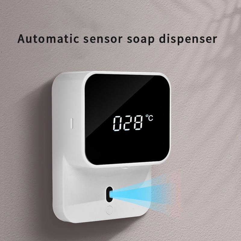 Automatic Sensor Foam Soap Dispenser, 1 Count Wall Mounted Soap Dispenser, Wireless Smart Induction Electric Foam Machine, Bathroom Accessories, Bathroom Supplies