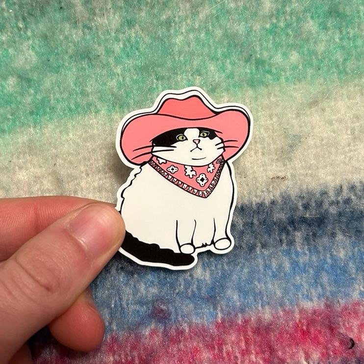 Cowboy Kitty Sticker