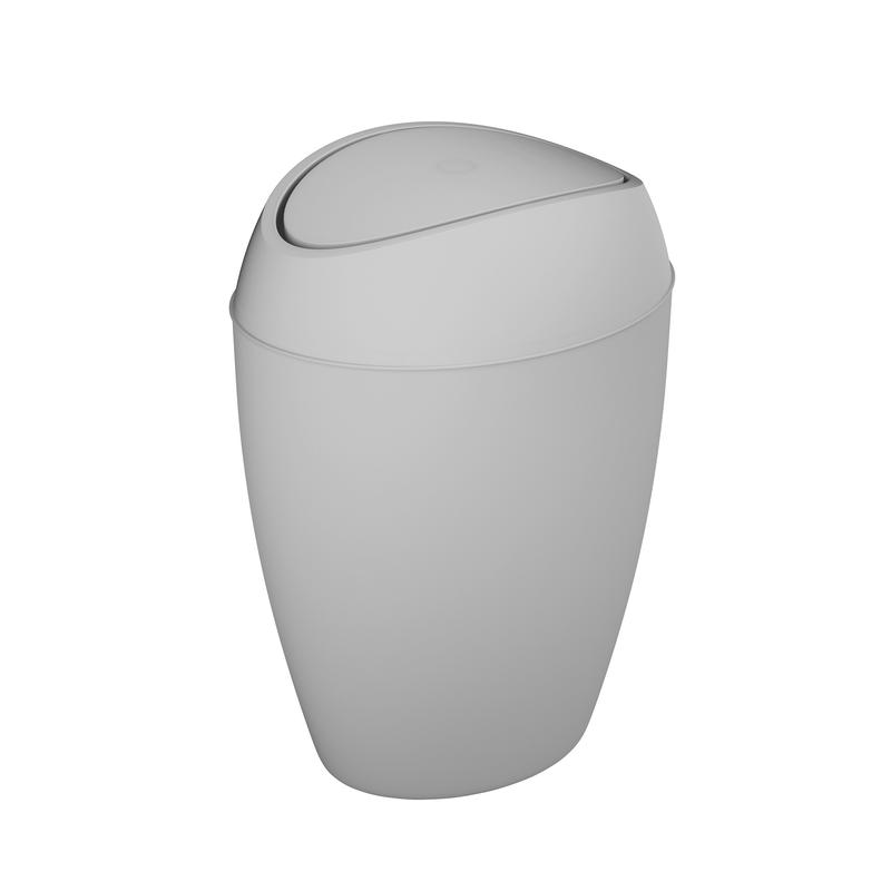 Umbra Twirla Trash Can - Small Wastebasket with Swing-Top Lid