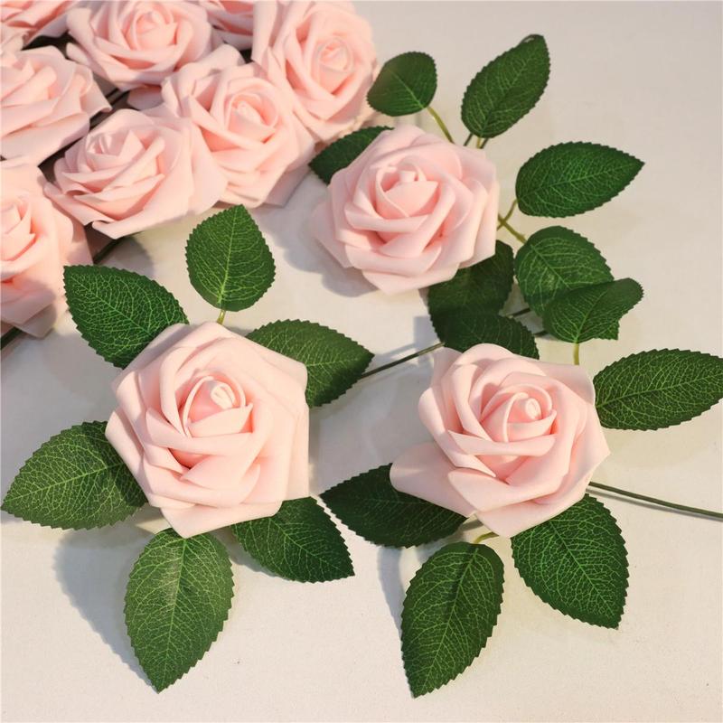 Unique Romantic Date Gifts, 25pcs Realistic Red Roses Ornaments, Fake Decorative Rose Petals for Wedding Decoration, Romantic Summer Ornament, Gifts for Girlfriend