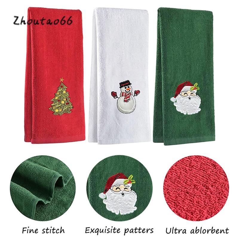 Christmas Hand Towels Set 3 Pack Kitchen Dish Towels Dishcloths for Bathroom Housewarming Gifts Decorations