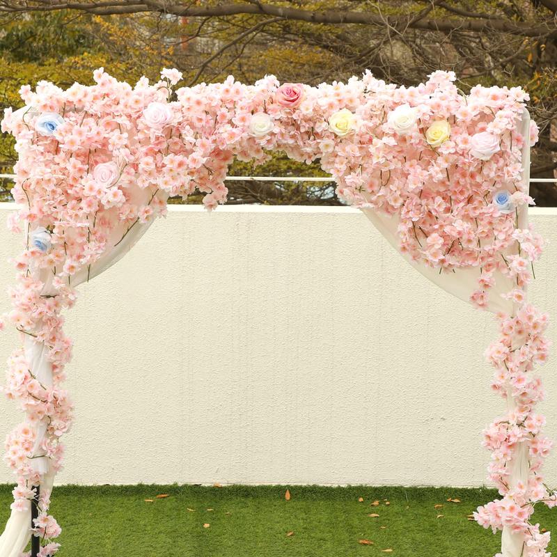 Artificial Flower Garland, 4 Counts set Romantic Faux Flower Vine,  Decorative Flowers for Home Party Wedding Garden