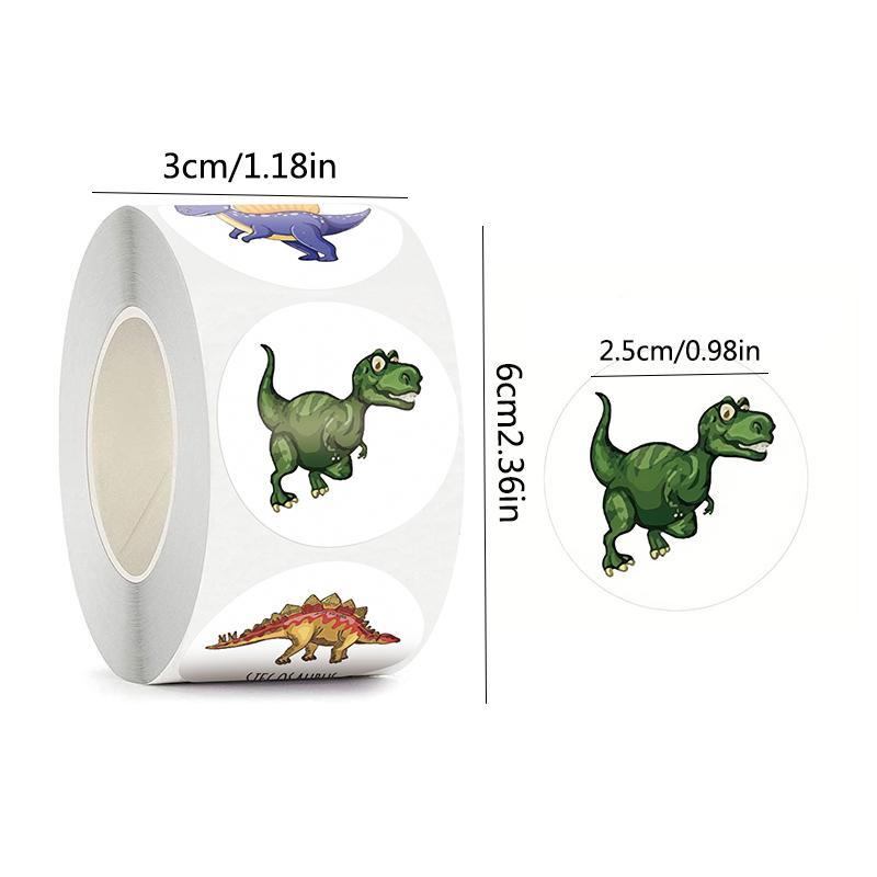 500pcs Cartoon Dinosaur Pattern Stickers, Creative Multi-purpose Stickers, For DIY Craft Decoration And Hand Account, Christmas Gift