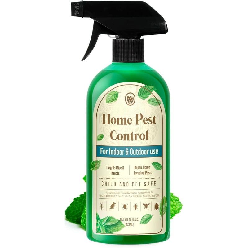 Peppermint Oil Mouse Repellent Spray - Roach Ant Spider Bug Insect Killer - Eco Friendly Pest Control to Repel Mice - Humane Repeller Alternative to Trap