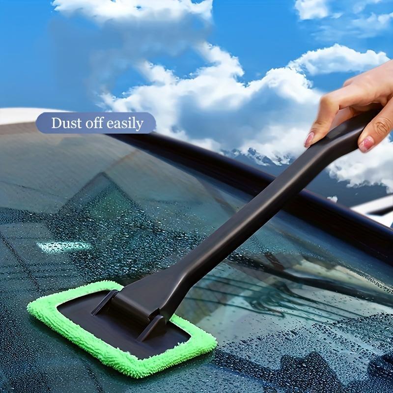 Car Glass Cleaning Brush with Replacement Head, Detachable Car Window Cleaning Brush, Car Cleaning Tool, Professional Car Wash Accessories