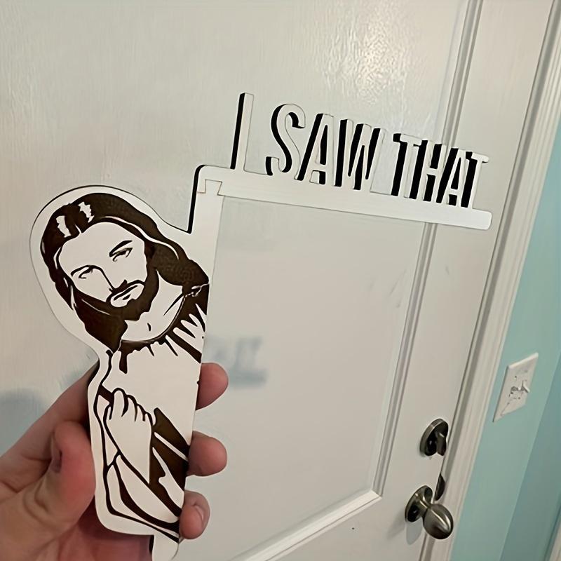 Wooden Door Hanger, Jesus Design Door Frame Decoration, Home Decor for Living Room Bedroom, Festive & Party Supplies