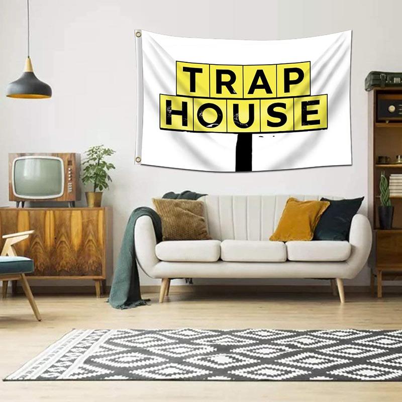 Trap House Flag 3x5ft Premium Quality Brass Grommets Banner Vibrant Colors for College Dorm Room Man Cave