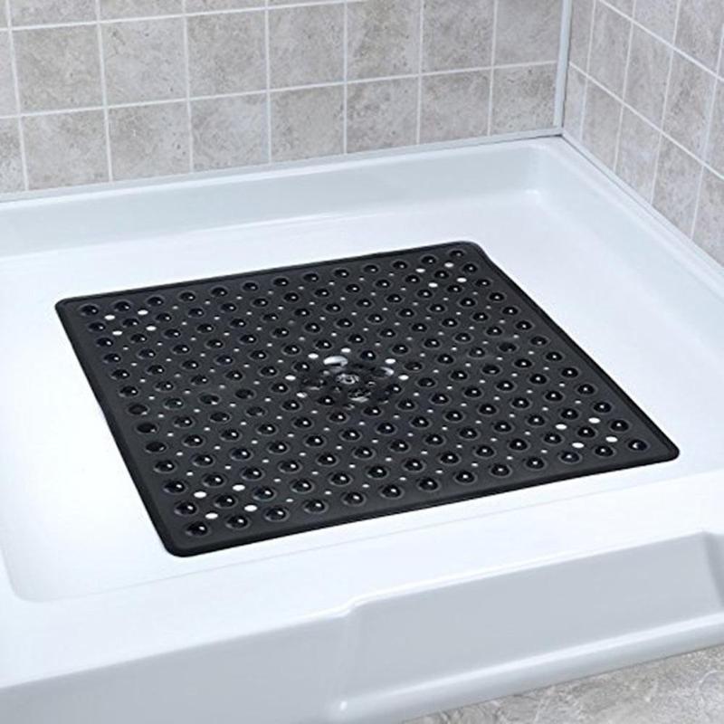 Shower Bathtub Mat, Non-slip Shower Mat, Soft Square Bath for Tub with Suction Cups and Drain Holes, Bathroom Accessories