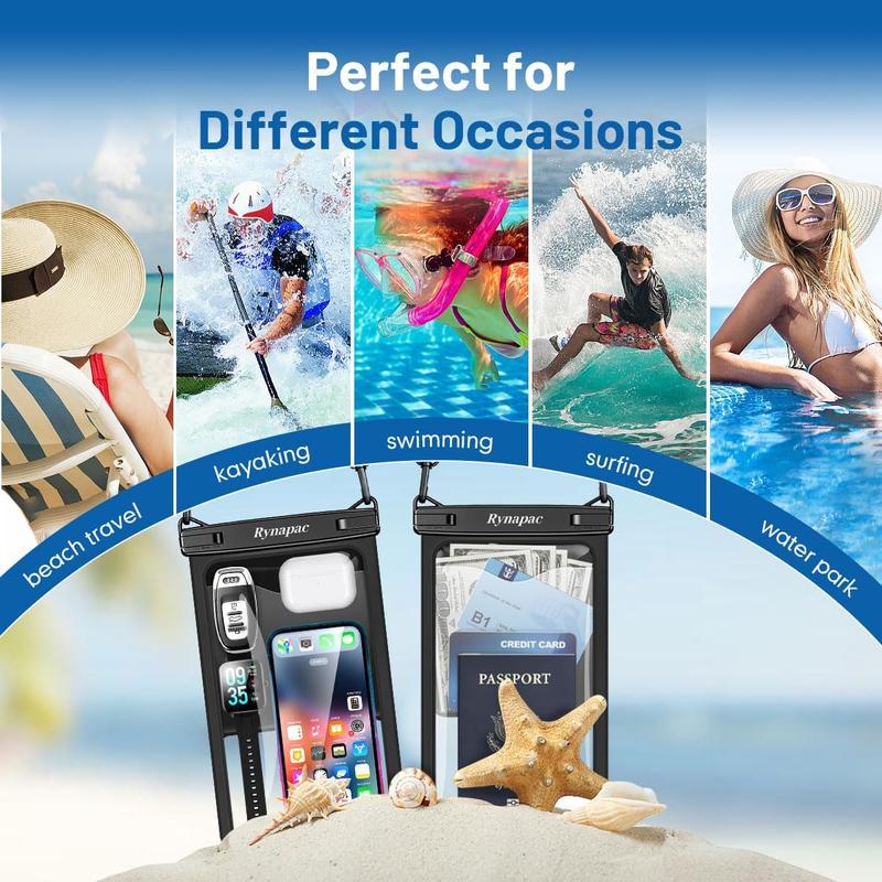 Waterproof Phone Pouch - 8.5in Waterproof Phone Case with Lanyard, IPX8 Cell Phone Dry Bag Beach Essentials for iPhone 15 15 Plus 15 Pro 15 Pro Max 13 14 SE Series, Galaxy 23 22 21 20 Series Organiser Adjustable Photo Cover