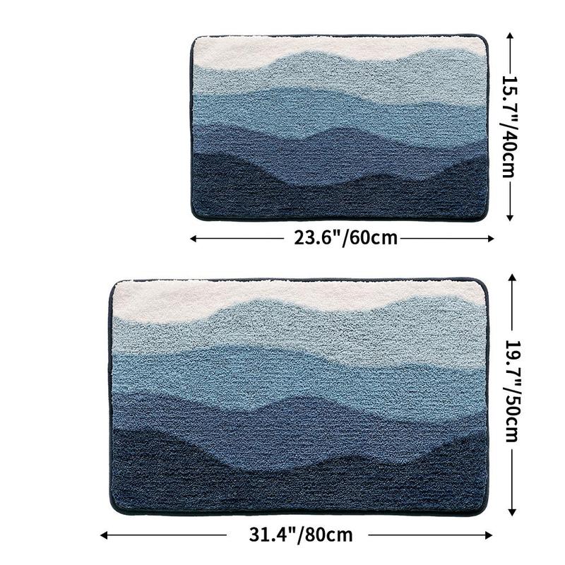 Bathroom Mat, 1 Count Water Absorbent Non-slip Bath Mat, Floor Mat for Bathroom, Toilet, Shower