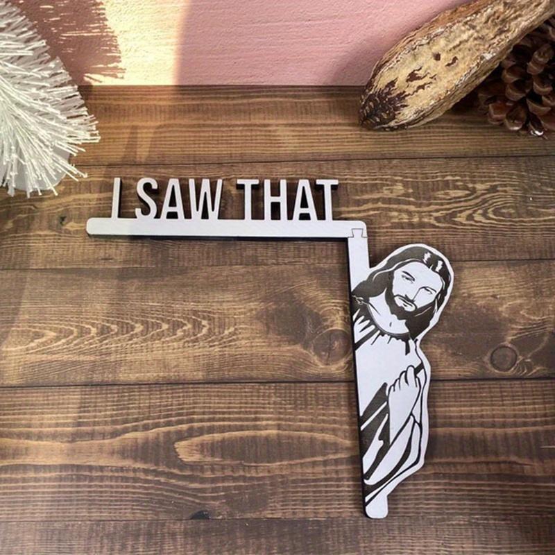 Wooden Door Hanger, Jesus Design Door Frame Decoration, Home Decor for Living Room Bedroom, Festive & Party Supplies