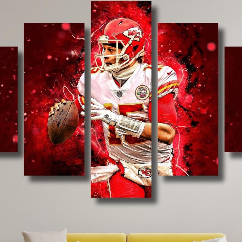 Patrick Mahomes Wall Art, Patrick Mahomes Poster, Kansas City Chiefs Poster, Gift for Birthday, UnFramed,Gift for Men