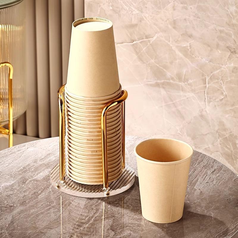 Disposable Paper Cup Holder, Modern Desktop Water Cup Storage Rack, Cup Organizer for Home Cafe Bar Office Hotel Decor