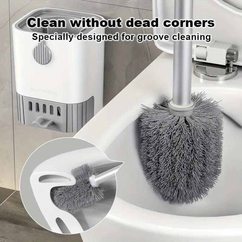 Toilet Brush and Holder Set, 1 Set Wall Mounted Long Handle Toilet Brush and Holder, Household Cleaning Supplies for Bathroom, 2024 Home Bundles