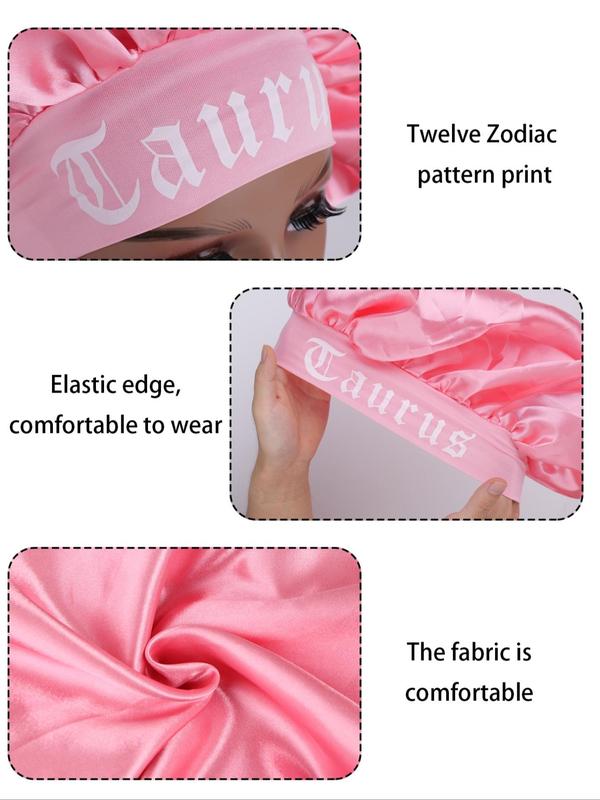 Constellation Print Sleep Bonnet, Soft Touch Sleep Bonnet, Make Up Washing Face Daily Use Bonnet, Fashion Accessories for Women & Girls