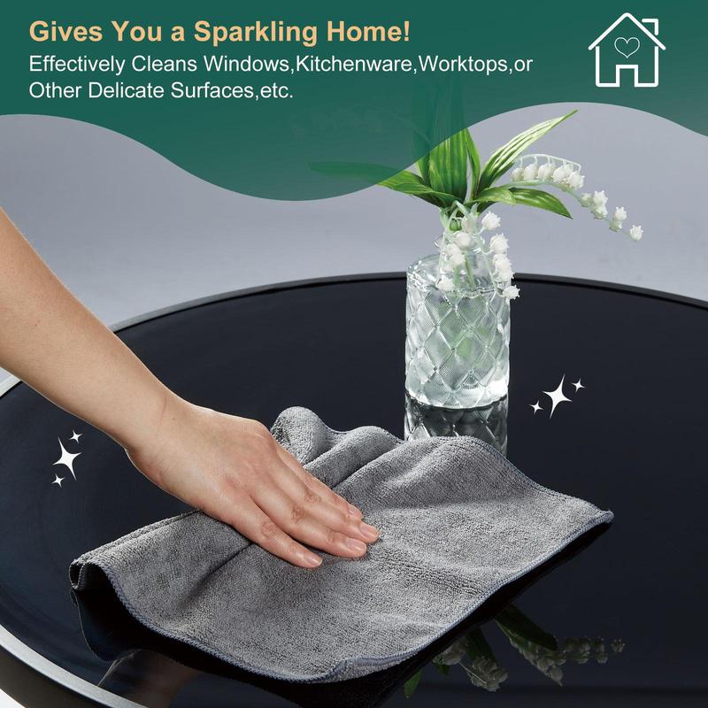 Microfiber Cleaning Cloth, 5 10 20 50pcs Reusable Water Absorbent Towel, Multipurpose Cleaning Tool for Car, Home, Kitchen, Bathroom, 2024 Home Bundles