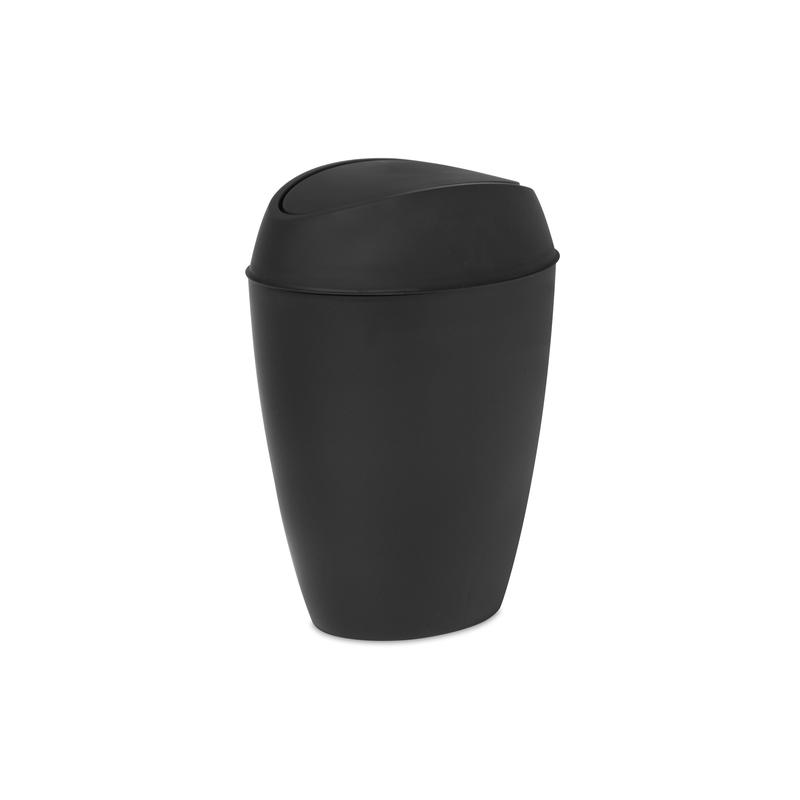 Umbra Twirla Trash Can - Small Wastebasket with Swing-Top Lid