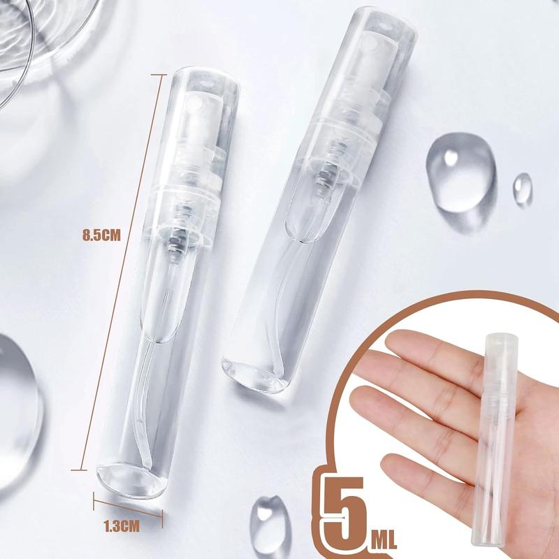 60 count Mini Spray Bottle, Mini Clear Plastic Spray Bottle Empty, Fine Mist Refillable Mini Perfume Bottle, Perfume Atomizer, Small Empty Sample Containers, Plastic Portable Travel Bottle