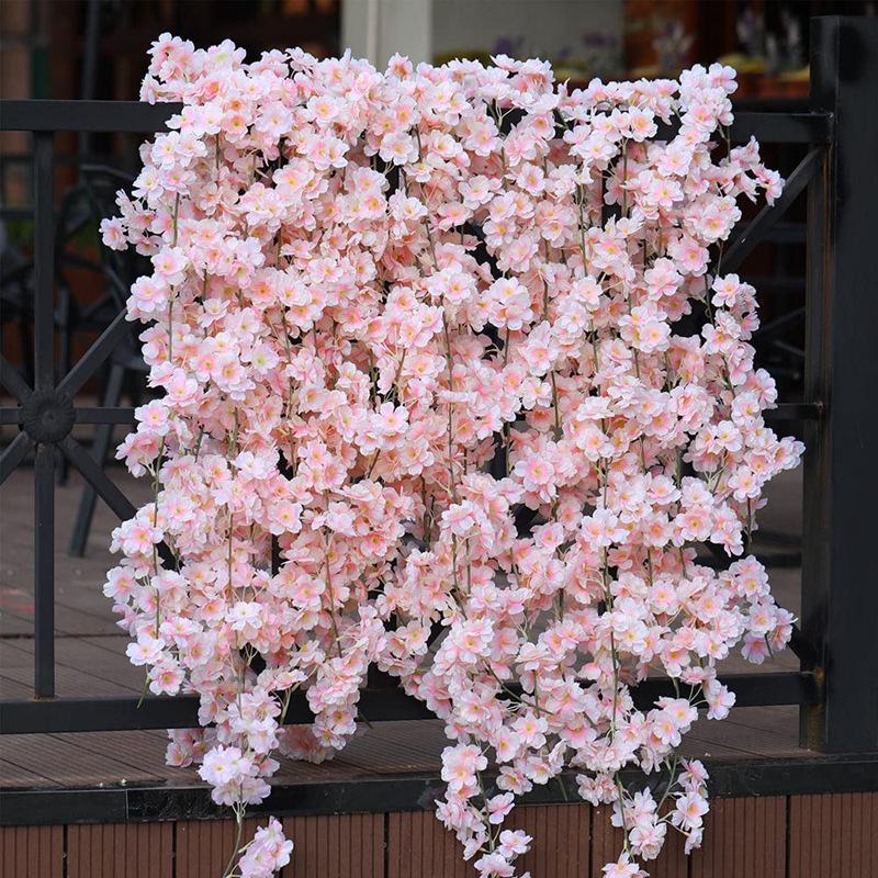 Artificial Flower Garland, 4 Counts set Romantic Faux Flower Vine,  Decorative Flowers for Home Party Wedding Garden